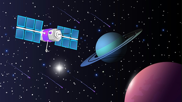千庫(kù)網(wǎng)_矢量扁平科技宇宙衛(wèi)星宇宙星空星球科技_插畫編號(hào)81862